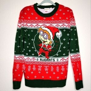 Nickelodeon Rugrats Chucky Finster Christmas Pullover Sweater M